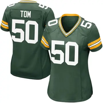 Packers #50 Zach Tom Nike Home Game Jersey Medium Fir Green