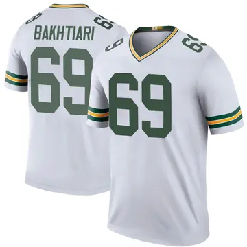 Packers #69 David Bakhtiari Away Nike Game Jersey Small White